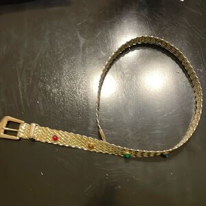 Gold belt with rhinestones